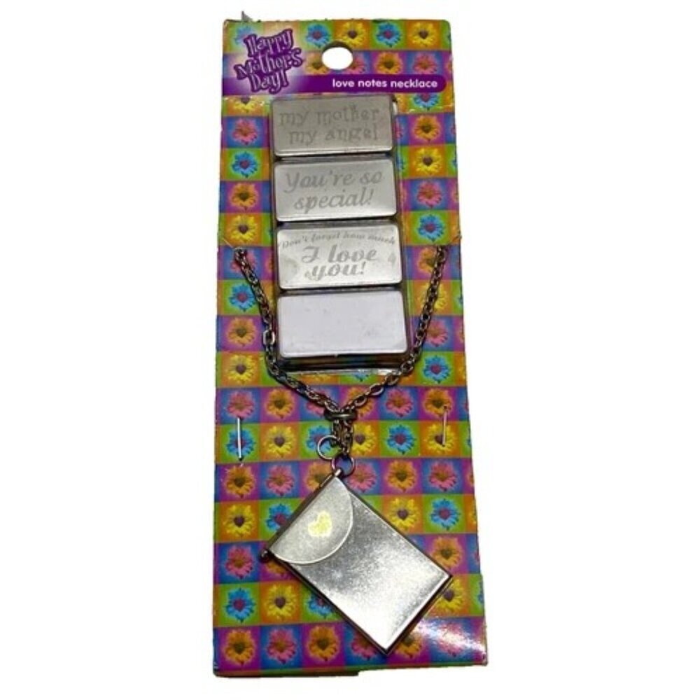Novelty Inc.โ Love Notes Necklace Happy Mother's Day Mom Grandma Siver Tone NWT